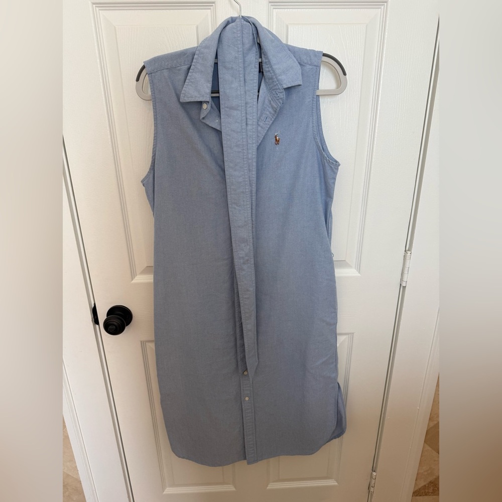 Polo Ralph Lauren Oxford Blue Midi Dress